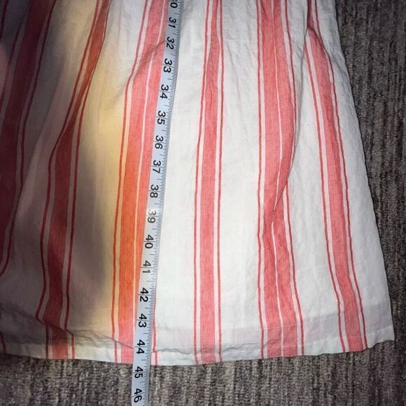 Ann Taylor Loft Dress Women’s Size Small‎ Petite A Line Tank Striped Square Neck - Picture 7 of 9